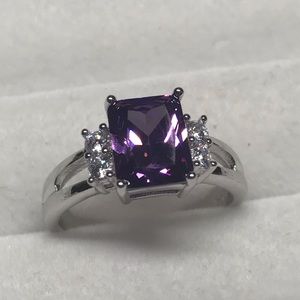 **SOLD** Size 8, Sterling Silver “Amethyst” Ring